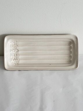 Vintage Sunburst Canada pottery rectangular asparagus serving platter plate